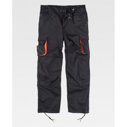 PANTALON REF.WF1619 NEGRO+NARANJA A.V. T-42