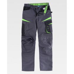 PANTALON REF.WF2750 GRIS OSCURO+NEGRO+VERDE LIMA T-M