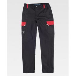PANTALON REF.WF2855 NEGRO+ROJO T-XL