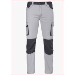 PANTALÓN STRETCH BICOLOR BLANCO/GRIS T-48