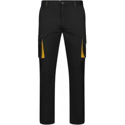 PANTALÓN STRETCH BICOLOR color NEGRO/AMARILLO T-48