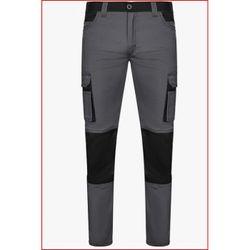 PANTALÓN STRETCH BICOLOR GRIS/NEGRO T-44