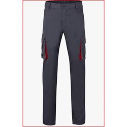 PANTALÓN STRETCH BICOLOR GRIS/ROJO T-40