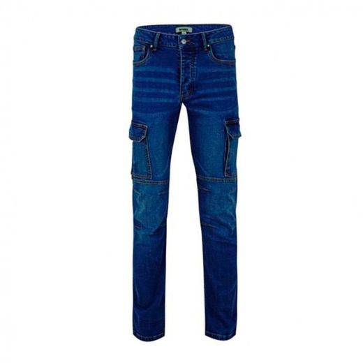 PANTALON TEJANO DENIM STRETCH 8 BOLSILLOS CORTE SLIM FIT T-L