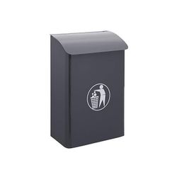 PAPELERA MURAL ANTRACITA 30 LT