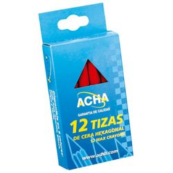 PAQUETE 12 TIZAS CERA HEXAG.MARCA CUALQUIER SUPERFICIE