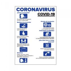 PAQUETE DE 5 CARTELES INFORMATIVO - PRECAUCIONES COVID-19