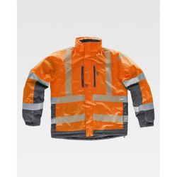 PARKA REF.S9261 NARANJA A.V.+GRIS OSCURO T-XXL
