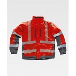 PARKA REF.S9262 ROJO+GRIS OSCURO T-L
