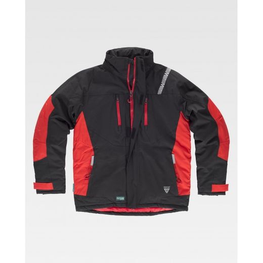 PARKA REF.WF2858 NEGRO+ROJO T-L