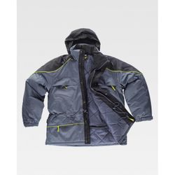 PARKA REF.WF5858 GRIS OSCURO+NEGRO T-XXL