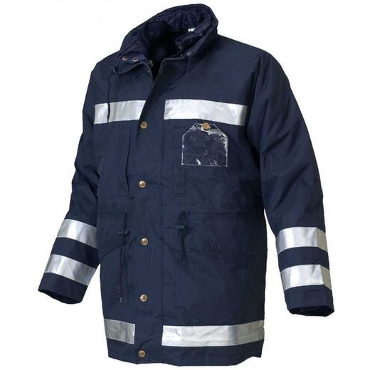 PARKA TRIPLE USO CON BANDAS COLOR: AZUL CON BANDAS T-XXL