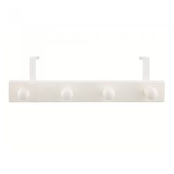 PERCHA MADERA BLANCA 4 POMOS PUERTA