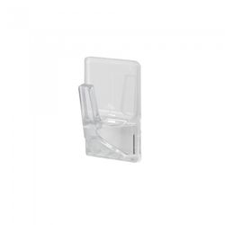 PERCHA PLASTICO 30X20MM. TRANSP. BL. 5U