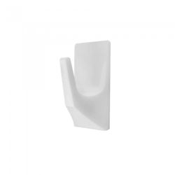 PERCHA PLASTICO 50X30MM. BLANCA BL. 2U