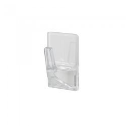 PERCHA PLASTICO 50X30MM. TRANSP. BL. 2U