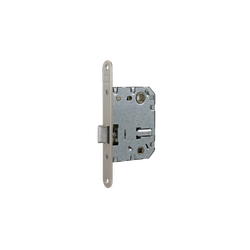 Cerradura de picaporte unificado 134u para puertas de madera, frente redondeado, entrada de 50mm, acabado hierro niquelado