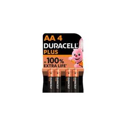 PILA ALCALINA DURACELL PLUS LR06 AA BLISTER 4 UN.
