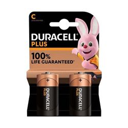PILA ALCALINA DURACELL PLUS R14 C BLISTER 2 UND.