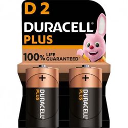 PILA ALCALINA DURACELL PLUS R20 D 2 UND.