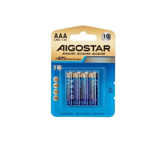 PILA ALCALINA LR03 (AAA) DE 1.5V 4 UNDS