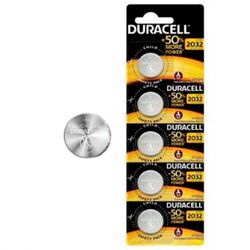 PILA BOTON LITIO 3V CR2032 DURACELL BLISTER 5 UND.