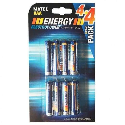 PILA ENERGY ALCALINA LR03-AAA BL4+4U.