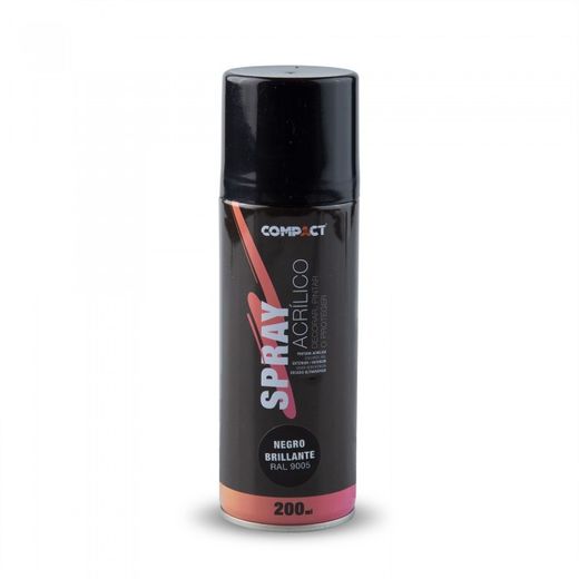 PINTURA SPRAY 200ML. BRILLO NEGRO