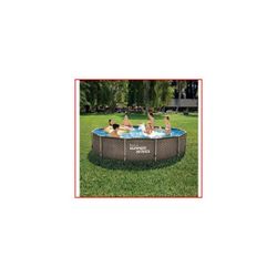 PISCINA TUB. D.305X76 CM+DEPUR.IMIT.RATTAN
