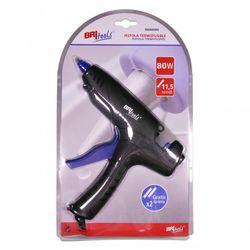 PISTOLA TERMOFUSIBLE PROFESIONAL.80 W NEGRO-AZUL