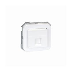 PLACA DE V&D PLANA PARA 1 CONECTOR RJ45 AMP BLANCO