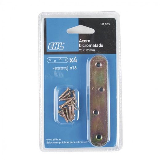 PLACA ENSAMBLAR 76,2X16 MM. 4 UDS. EHL
