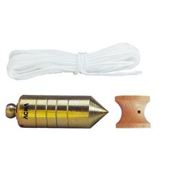 PLOMADA DE ACERO ZINCADA + NUEZ DIABOLO DE MADERA  500grs