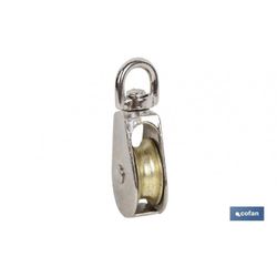 POLEA SIMPLE GIRATORIA NIQUELADA (Ø12MM)