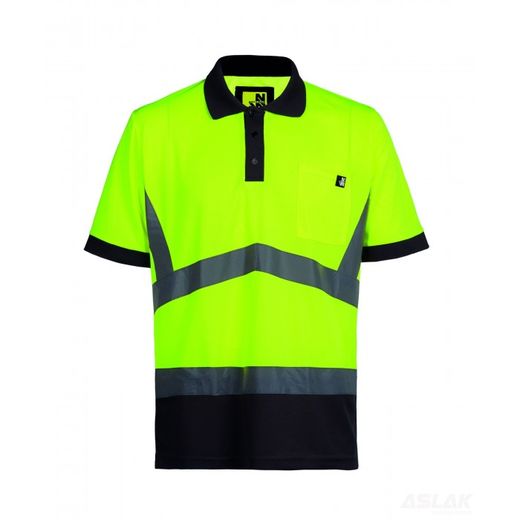 POLO APOLLO HI-VIS M/C AMARILLO S