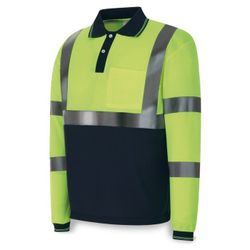 POLO A/V MANGA LARGA AMARILLO FLUO AZUL T-XXXL (1288PAVXMLYFA/3XL)