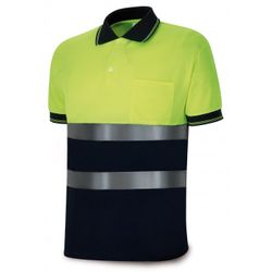 POLO BICOL.AV MANG.CORTA AMARIL/AZ XXL