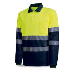 POLO BICOL.AV MANG.LARGA AMARILLO/AZUL T-M (1288PAVXLRYFA/M)