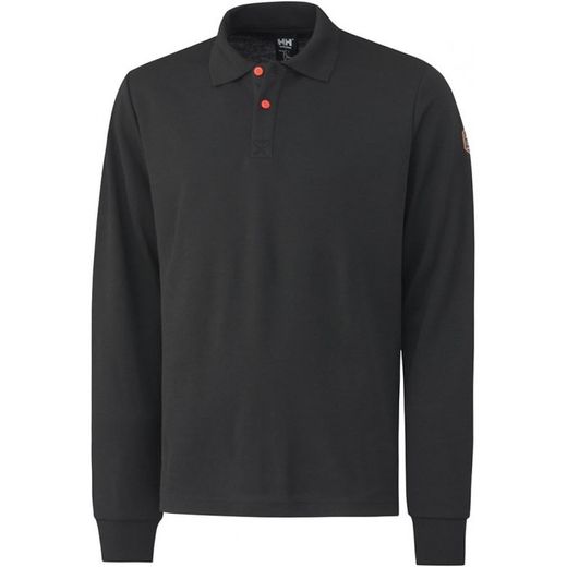 *POLO MANGA L FAKSE NEGRO T-M