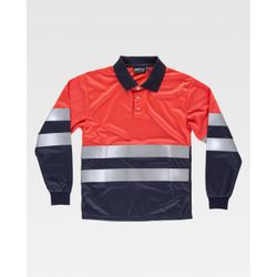 POLO MANGA LARGA C3877TALLA-XXLALTA VISIBILIDAD ROJO/AZUL