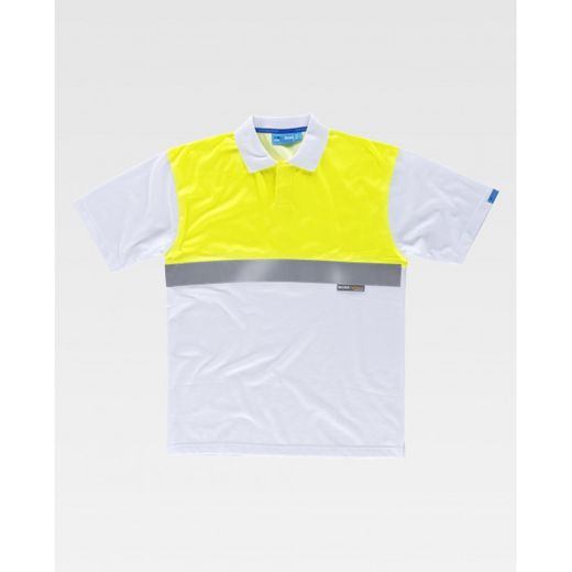 POLO REF.C3441 BLANCO+AMARILLO A.V. T-L