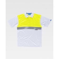 POLO REF.C3441 BLANCO+AMARILLO A.V. T-S