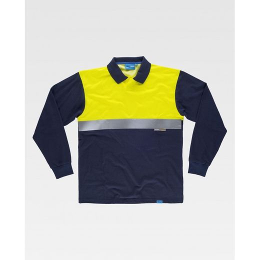 POLO REF.C3443 MARINO+AMARILLO A.V. T-L