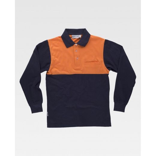 POLO REF.C3842 MARINO+NARANJA A.V. T-4XL