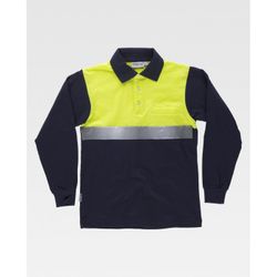 POLO REF.C3843 MARINO+AMARILLO A.V. T-XL