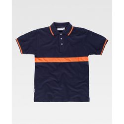 POLO REF.C3850 MARINO+NARANJA A.V. T-M