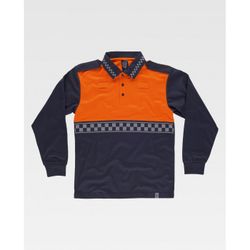 POLO REF.C3856 MARINO+NARANJA A.V. T-XXL