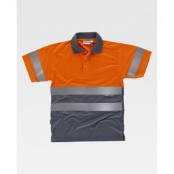 POLO REF.C3860 NARANJA AV+GRIS T-XL