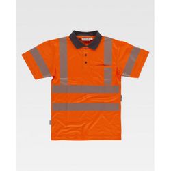 POLO REF.C3882 NARANJA A.V.+GRIS OSCURO T-XL