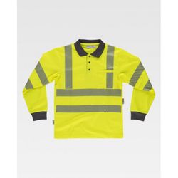 POLO REF.C3883 AMARILLO A.V.+GRIS OSCURO T-XL